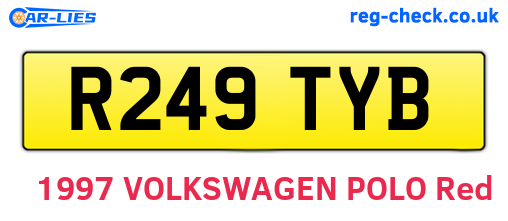 R249TYB are the vehicle registration plates.