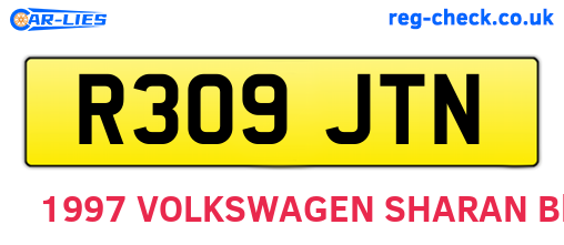 R309JTN are the vehicle registration plates.