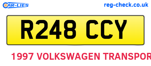 R248CCY are the vehicle registration plates.