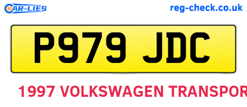 P979JDC are the vehicle registration plates.