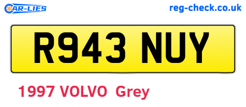 R943NUY are the vehicle registration plates.
