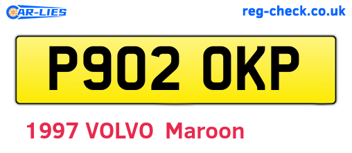 P902OKP are the vehicle registration plates.