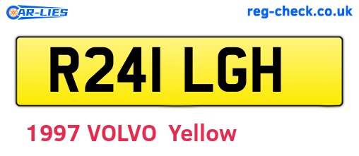 R241LGH are the vehicle registration plates.