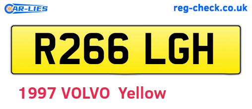 R266LGH are the vehicle registration plates.