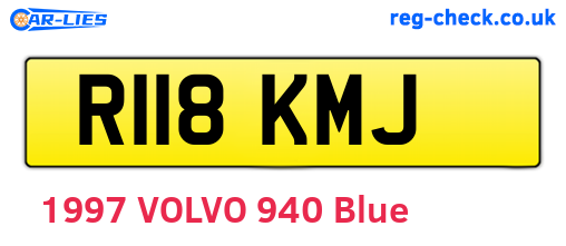 R118KMJ are the vehicle registration plates.