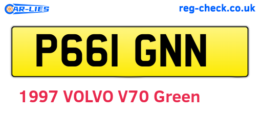 P661GNN are the vehicle registration plates.