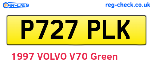 P727PLK are the vehicle registration plates.