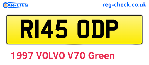 R145ODP are the vehicle registration plates.