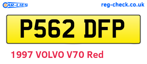 P562DFP are the vehicle registration plates.
