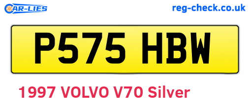 P575HBW are the vehicle registration plates.