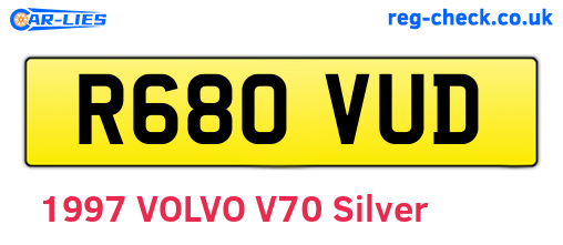 R680VUD are the vehicle registration plates.