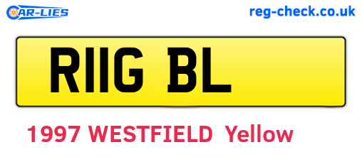 R11GBL are the vehicle registration plates.