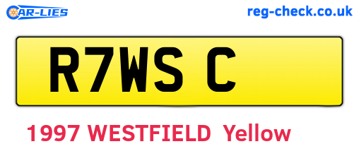 R7WSC are the vehicle registration plates.