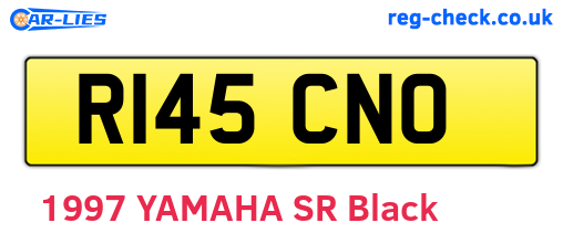 R145CNO are the vehicle registration plates.