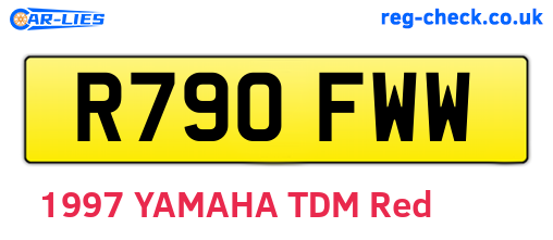 R790FWW are the vehicle registration plates.