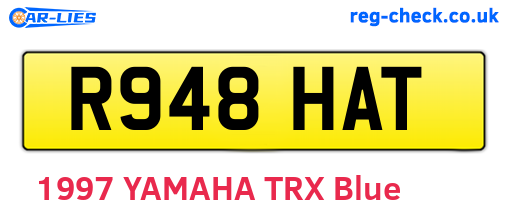 R948HAT are the vehicle registration plates.