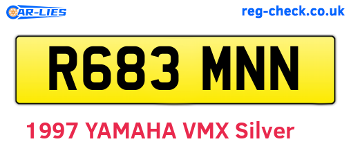 R683MNN are the vehicle registration plates.