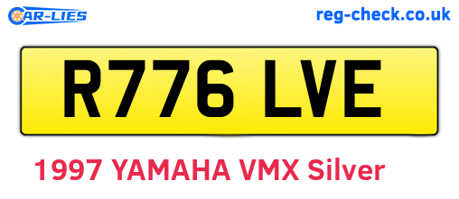 R776LVE are the vehicle registration plates.