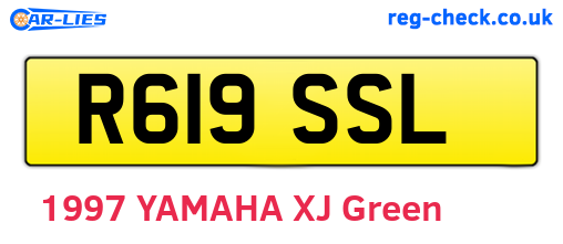 R619SSL are the vehicle registration plates.