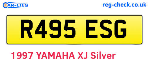 R495ESG are the vehicle registration plates.