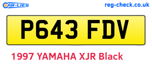 P643FDV are the vehicle registration plates.