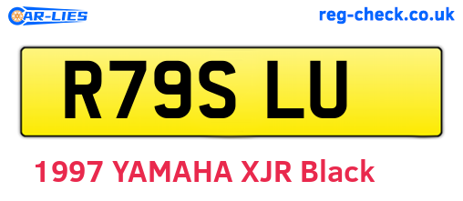 R79SLU are the vehicle registration plates.