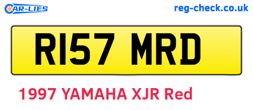 R157MRD are the vehicle registration plates.