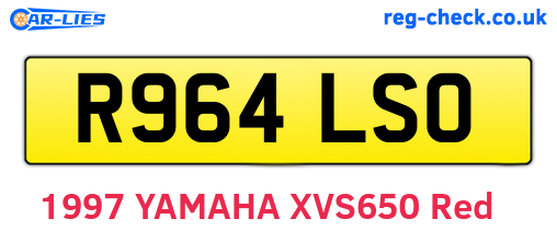 R964LSO are the vehicle registration plates.