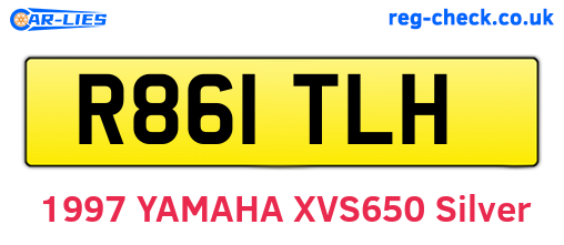 R861TLH are the vehicle registration plates.