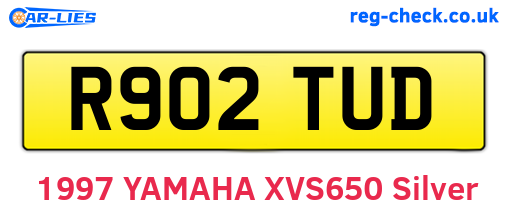 R902TUD are the vehicle registration plates.