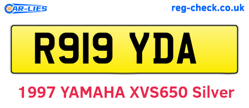 R919YDA are the vehicle registration plates.