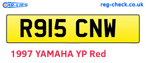 R915CNW are the vehicle registration plates.