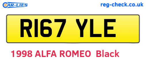 R167YLE are the vehicle registration plates.