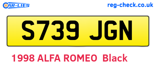 S739JGN are the vehicle registration plates.
