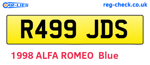 R499JDS are the vehicle registration plates.