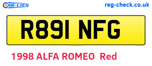 R891NFG are the vehicle registration plates.