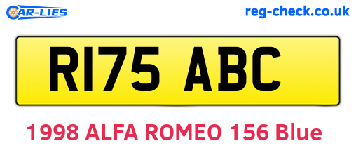 R175ABC are the vehicle registration plates.