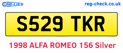 S529TKR are the vehicle registration plates.