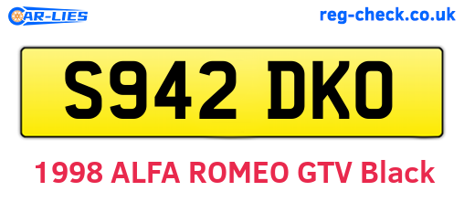 S942DKO are the vehicle registration plates.