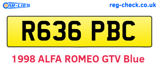 R636PBC are the vehicle registration plates.