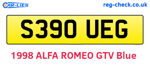 S390UEG are the vehicle registration plates.