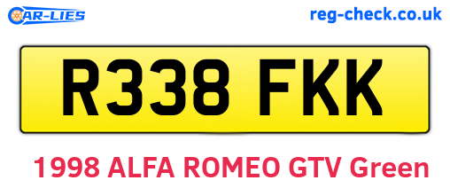 R338FKK are the vehicle registration plates.