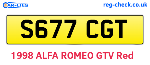 S677CGT are the vehicle registration plates.