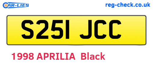 S251JCC are the vehicle registration plates.