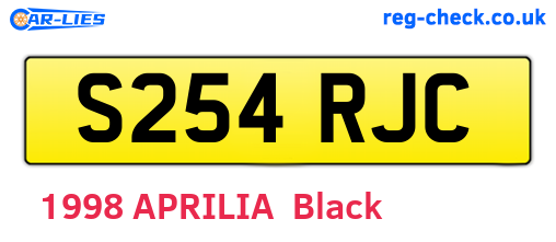 S254RJC are the vehicle registration plates.