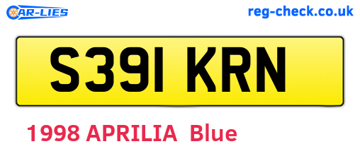 S391KRN are the vehicle registration plates.