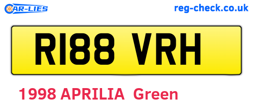 R188VRH are the vehicle registration plates.