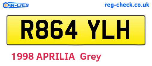 R864YLH are the vehicle registration plates.