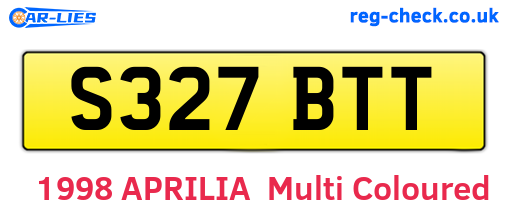 S327BTT are the vehicle registration plates.