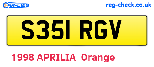S351RGV are the vehicle registration plates.